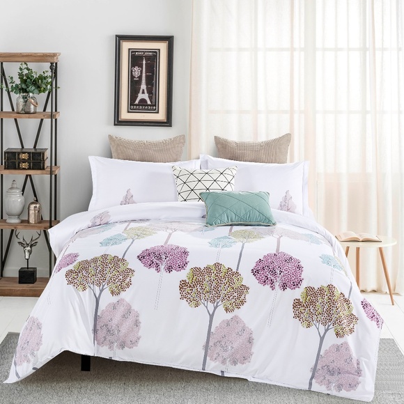 Slumbertown Bedding Tree Print Duvet Cover Brushed Microfiber